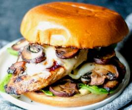 Mushroom Chicken Burger